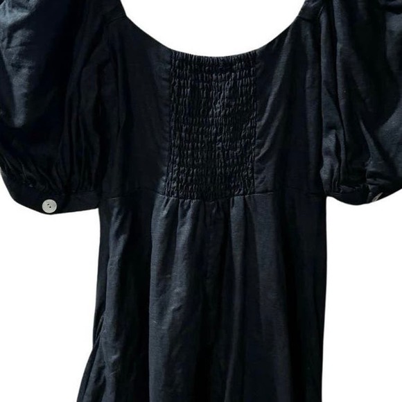 Capulet Revolve Black Bernie Dress Sz S Small No Tie Puff sleeve - Picture 4 of 8